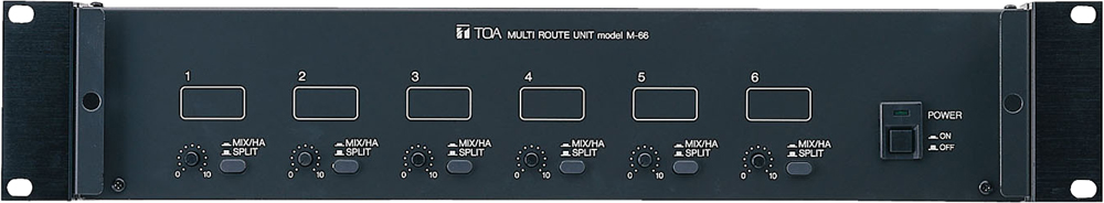 Mixpult / distribútor audio signálov M-66